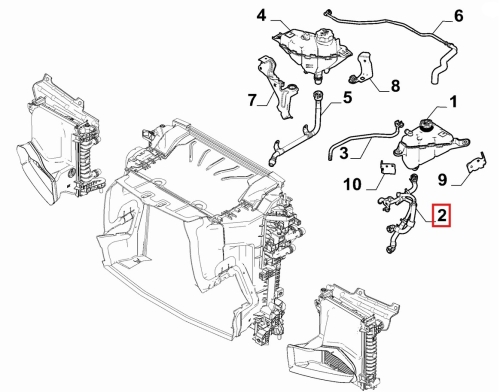 50558492 Przewody prawej chłodnicy Alfa Romeo Stelvio 2.9