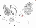 46347383 Pokrywa pompy wody Alfa Romeo Tonale Jeep Fiat