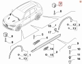50551396 Podstawka guma progu pod podnośnik Alfa Romeo Giulia Stelvio