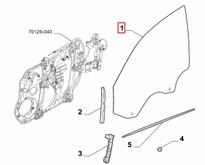 Szyba przednia prawa akustyczna laminowana Alfa Romeo Stelvio