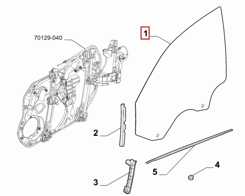 50559683 Szyba przednia lewa akustyczna, laminowana Alfa Romeo Stelvio