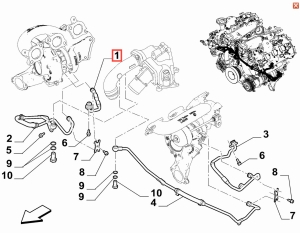 Przewód zasilania smarowania turbiny Alfa Romeo Giulia 2.9